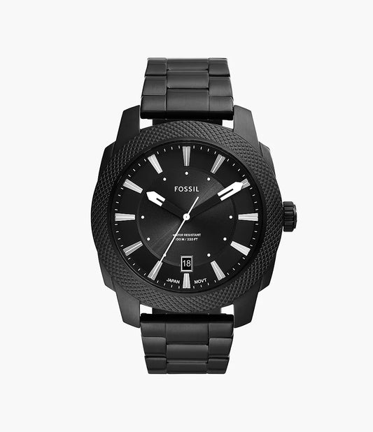 FS5971 - Fossil Machine Three-Hand Date Black Stainless Steel Watch - Shop Authentic watches(s) from Maybrands - for as low as ₦271000! 