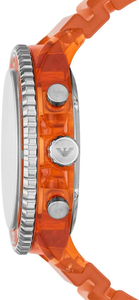 AR11535 - Emporio Armani Chronograph Orange Polyurethane Watch for Men - Shop Authentic watches(s) from Maybrands - for as low as ₦286500! 