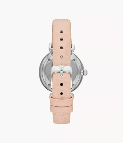 AR11543-Emporio Armani Two-Hand Pink Leather Watch for Women - Shop Authentic watch(s) from Maybrands - for as low as ₦281000! 