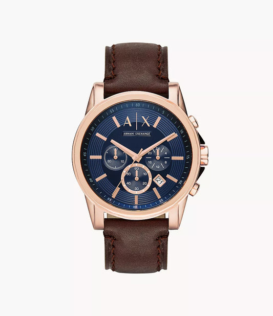 AX2508 - Armani Exchange Chronograph Brown Leather Watch - Shop Authentic watches(s) from Maybrands - for as low as ₦247500! 