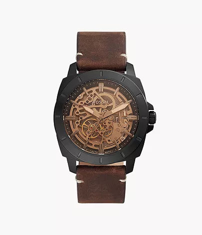 BQ2429-Fossil Privateer Sport Mechanical Brown Leather Watch for Men - Shop Authentic watches(s) from Maybrands - for as low as ₦419500! 