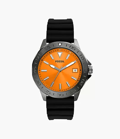 BQ2780-Fossil Bannon Three-Hand Date Black Silicone Watch for Men - Shop Authentic watch(s) from Maybrands - for as low as ₦140500! 