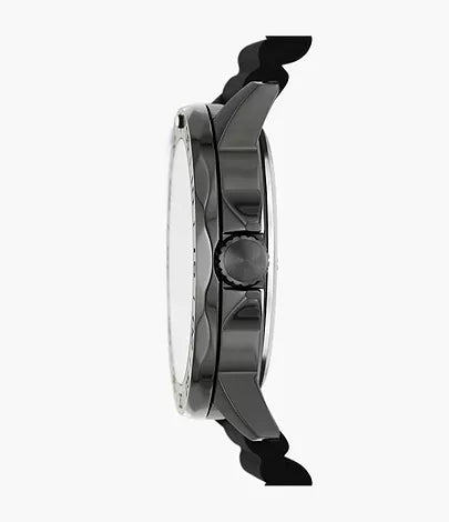 BQ2781-Fossil Bannon Three-Hand Date Black Silicone Watch for Men - Shop Authentic watch(s) from Maybrands - for as low as ₦140500! 