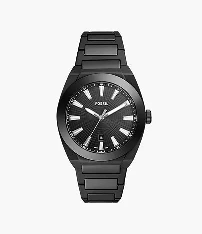 CE5028-Fossil Everett Three-Hand Date Black Ceramic Watch for Men - Shop Authentic watches(s) from Maybrands - for as low as ₦326000! 