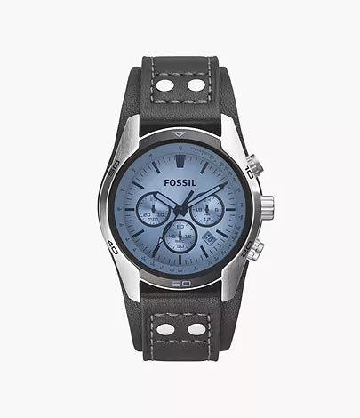 CH2564-Fossil Coachman Chronograph Black Leather Watch for Men - Shop Authentic watches(s) from Maybrands - for as low as ₦263500! 