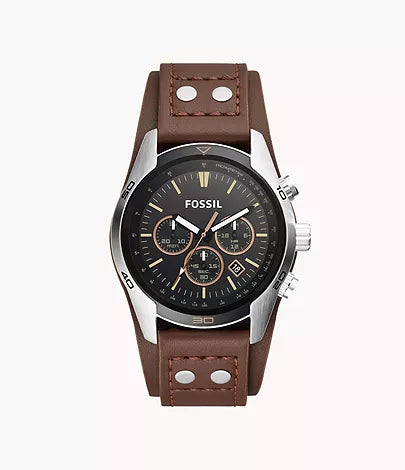 CH2891-Fossil Coachman Chronograph Brown Leather Watch for Men - Shop Authentic watches(s) from Maybrands - for as low as ₦263500! 