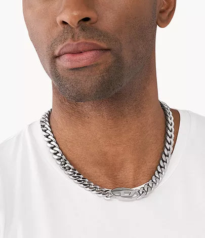 DX1433040-Diesel Oval D Logo Stainless Steel Choker Necklace For Men - Shop Authentic necklaces(s) from Maybrands - for as low as ₦188500! 