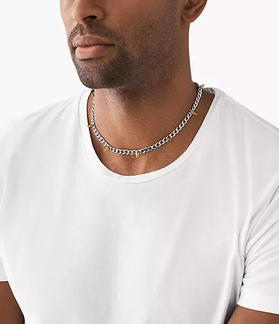 DX1454931-Diesel Two-Tone Stainless Steel Chain Unisex Necklace - Shop Authentic necklaces(s) from Maybrands - for as low as ₦188500! 
