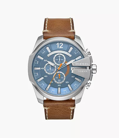 DZ4458-Diesel Mega Chief Chronograph Brown Leather Watch for Men - Shop Authentic watches(s) from Maybrands - for as low as ₦331500! 