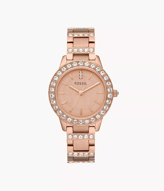 ES3020 - Fossil Jesse Rose Three-Hand Day-Date Gold-Tone Stainless Steel Watch - Shop Authentic watches(s) from Maybrands - for as low as ₦197000! 