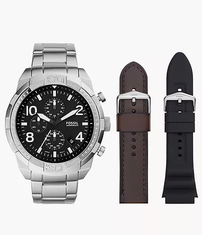 FS5968SET- Bronson Chronograph Stainless Steel Watch and Interchangeable Strap Set - Shop Authentic watch(s) from Maybrands - for as low as ₦409500! 