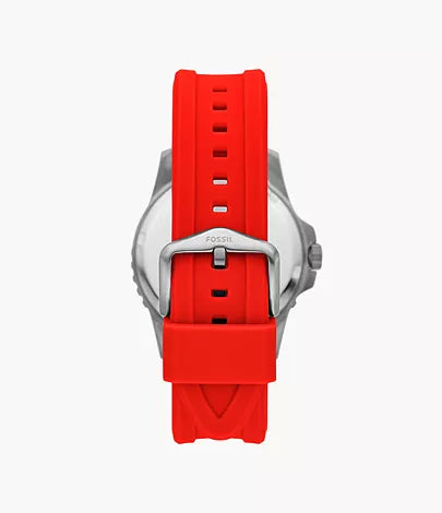 FS5997-Fossil Blue Dive Three-Hand Date Red Silicone Unisex Watch - Shop Authentic watches(s) from Maybrands - for as low as ₦140500! 