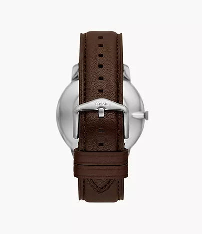 FS6019SET - Fossil Minimalist Three-Hand Brown Leather Watch and Bracelet Box Set - Shop Authentic watch(s) from Maybrands - for as low as ₦314500! 
