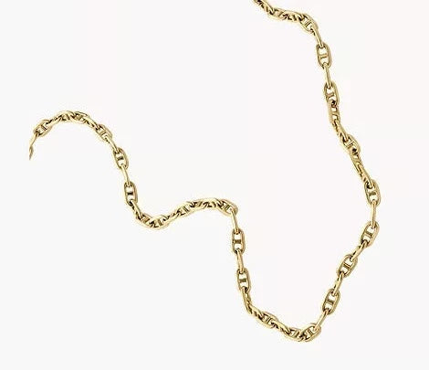 JA7209710-Fossil Heritage D-Link Gold-Tone Brass Anchor Chain Necklace for Women - Shop Authentic necklace(s) from Maybrands - for as low as ₦101500! 