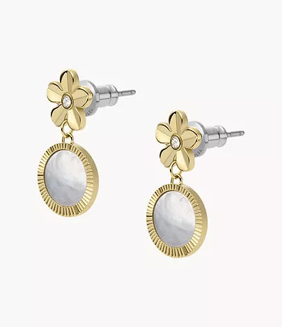 JF04021710-Fossil Val Vintage Vacation White Mother-of-Pearl Drop Earrings for Women - Shop Authentic earrings(s) from Maybrands - for as low as ₦50500! 