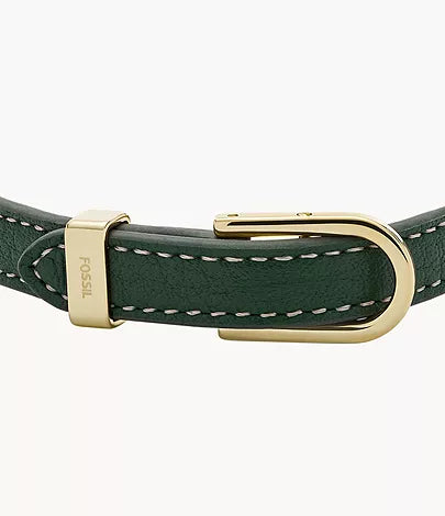 JF04231710 - Fossil Heritage D-Link Green Leather Strap Bracelet - Shop Authentic bracelets(s) from Maybrands - for as low as ₦52000! 