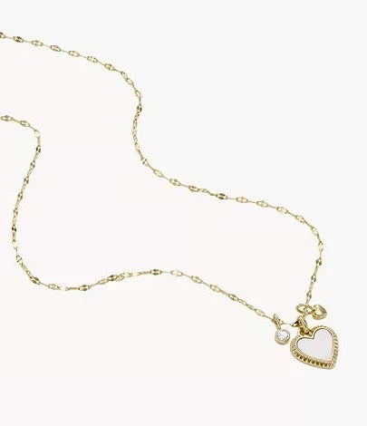 JF04246SET - Fossil I Heart You White Mother of Pearl Necklace and Earrings Set - Shop Authentic necklace(s) from Maybrands - for as low as ₦141000! 