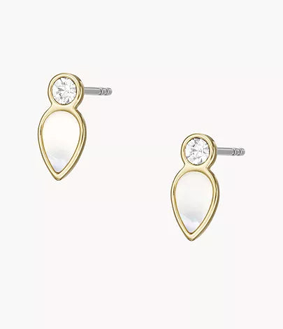 JF04249710-Fossil Teardrop White Mother-of-Pearl Stud Earrings for Women - Shop Authentic earrings(s) from Maybrands - for as low as ₦41500! 