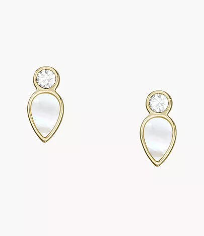 JF04249710-Fossil Teardrop White Mother-of-Pearl Stud Earrings for Women - Shop Authentic earrings(s) from Maybrands - for as low as ₦41500! 