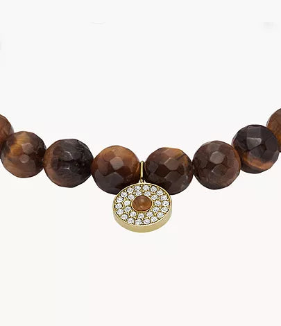 JF04324710-Fossil Sutton Modern & Magic Tiger's Eye Beaded Bracelet for Women - Shop Authentic bracelets(s) from Maybrands - for as low as ₦59500! 