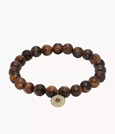 JF04324710-Fossil Sutton Modern & Magic Tiger's Eye Beaded Bracelet for Women - Shop Authentic bracelets(s) from Maybrands - for as low as ₦59500! 