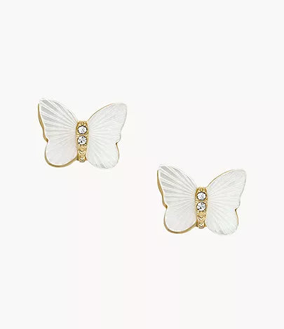JF04422710-Fossil Radiant Wings White Mother of Pearl Stud Butterfly Earrings for Women - Shop Authentic earrings(s) from Maybrands - for as low as ₦72000! 