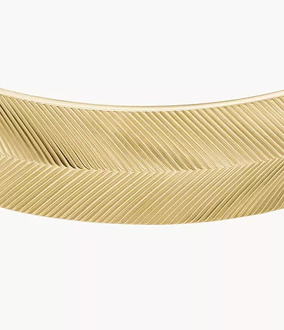 JF04535710 - Fossil Harlow Linear Texture Gold-Tone Stainless Steel Cuff Bracelet - Shop Authentic bracelets(s) from Maybrands - for as low as ₦141000! 