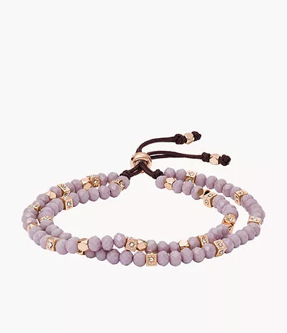 JOA00799791-Fossil Arm Party Dusty Pink Glass Beaded Bracelet for Women - Shop Authentic bracelets(s) from Maybrands - for as low as ₦65500! 
