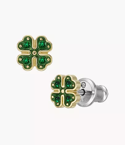 JOF01019710 - Fossil Trend Story Green Glass Stud Earrings - Shop Authentic (s) from Maybrands - for as low as ₦61000! 