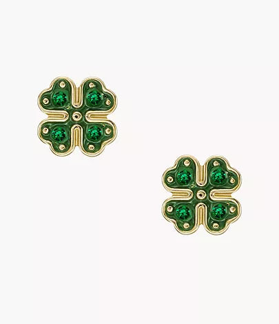 JOF01019710 - Fossil Trend Story Green Glass Stud Earrings - Shop Authentic (s) from Maybrands - for as low as ₦61000! 