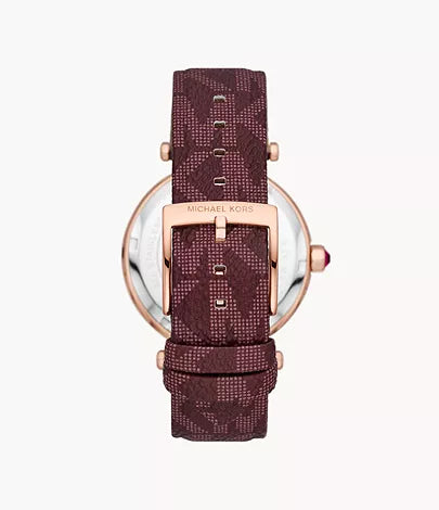 MK2974-Michael Kors Parker Three-Hand Merlot PVC Watch for Women - Shop Authentic watches(s) from Maybrands - for as low as ₦218000! 