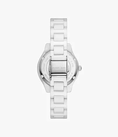 MK4649 - Michael Kors Liliane Three-Hand White Ceramic Watch - Shop Authentic watch(s) from Maybrands - for as low as ₦323000! 
