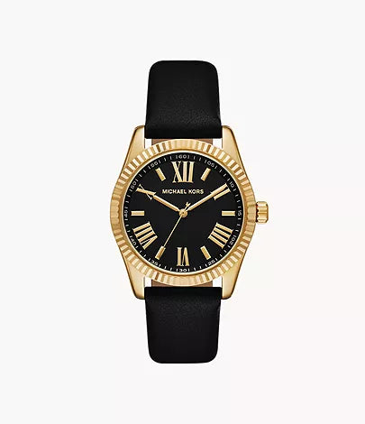 MK4748 - Michael Kors Lexington Three-Hand Black Leather Watch - Shop Authentic watch(s) from Maybrands - for as low as ₦286000! 