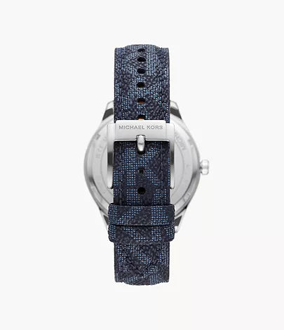 MK8930 - Michael Kors Benning Three-Hand Admiral Blue PVC Watch - Shop Authentic watch(s) from Maybrands - for as low as ₦218000! 