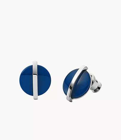 SKJ1294040-Fossil Sofie Sea Glass Silver-Tone Stainless Steel Stud Earrings for Women - Shop Authentic earrings(s) from Maybrands - for as low as ₦37000! 