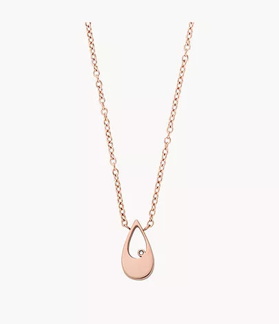 SKJ1566791 - Anja Pebble Rose Gold-Tone Stainless Steel Pendant Necklace - Shop Authentic necklaces(s) from Maybrands - for as low as ₦40000! 