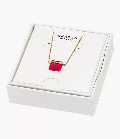 SKJ1696710-Skagen Pantone X Red Glass Pendant Necklace for Women - Shop Authentic necklace(s) from Maybrands - for as low as ₦87500! 