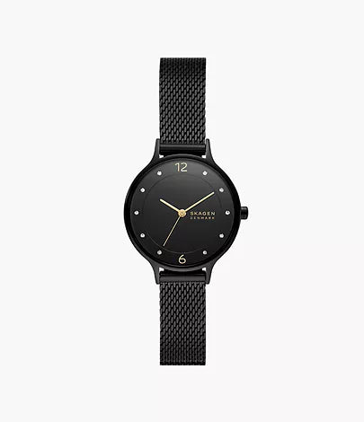 SKW3112-Skagen Anita Lille Three-Hand Black Stainless Steel Mesh Watch for Women - Shop Authentic watch(s) from Maybrands - for as low as ₦235500! 