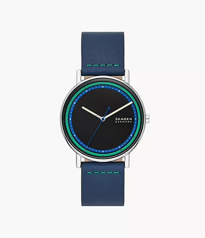 SKW6901-Skagen Signatur Three-Hand Blue Leather Watch for Men - Shop Authentic watch(s) from Maybrands - for as low as ₦204000! 