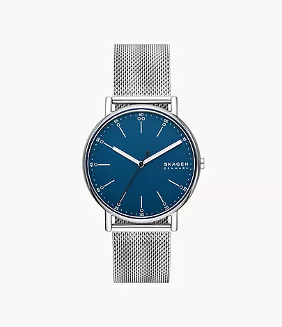SKW6904-Skagen Signatur Three-Hand Silver Stainless Steel Mesh Watch for Men - Shop Authentic watches(s) from Maybrands - for as low as ₦235500! 