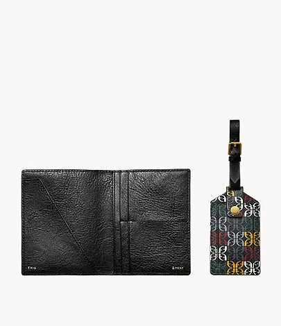 SLG1578998-Fossil Gift Set Unisex Passport Case/Luggage Tag - Shop Authentic Handbag & Wallets(s) from Maybrands - for as low as ₦92000! 