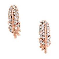 JA6486791-Fossil Vintage Motifs Rose Gold Feather Earrings for Women - Shop Authentic earrings(s) from Maybrands - for as low as ₦25000! 